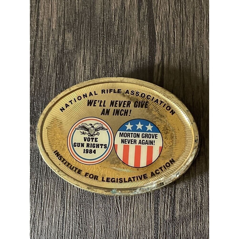 VTG NRA National Rifle Association Gun Rights 1984 Belt Buckle Very Rare